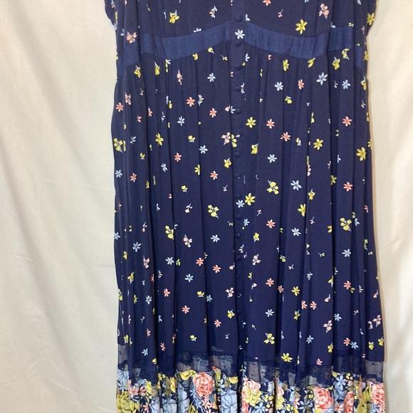 Torrid Blue Floral Spaghetti Strap Summer Maxi Dress Size 5X - Picture 3 of 13